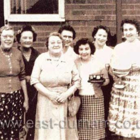 Phoenix ladies darts team in 1962.
Lizzie Bleasdale on left, Belle Traynor on right, Mary Thirkell in middle.
Photograph from Isabel Adams