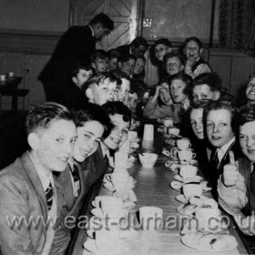 Third Seaham Scouts party Jan 1957.
Right front, Colin Frater, next Raymond Thompson, leaning back Terry Gray, last in row Mont Robson.
Both Terry Gray and Colin Frater, both great lads, are now dead.