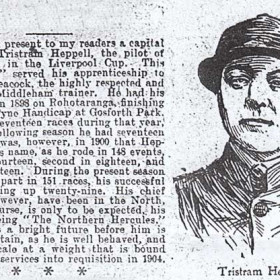 Tristram Heppell (1877-1937) The article is taken from a publication called Illustrated Police Budget - 19 December 1903.
Tristram was born and died in Seaham Harbour and is buried in Princess Road Cemetery.
Article and info from Graeme Lacey