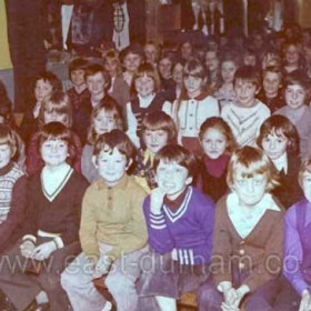 Deneside School prizegiving 1976.           
Front row R-L ; Douglas Furn, John Grimes, Jamie Cole, Ian Cougle, Paul Pomfret, Brian Short, Gary Stainsby,Joyce McAdoo.
Photograph from Jamie Cole