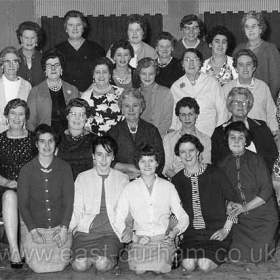 Dawdon Workmen's Club Ladies Guild, 1964.
Jane Cummings, nee Walker is at extreme right of second row from back.
Photograph from Fiona Webster