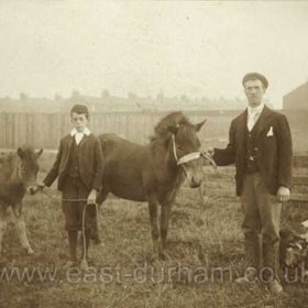 The caption on the photograph reads T Todd's father, Black Road.