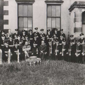 5th Seaham Silver Scouts Band , photographed outside Christ Church Mission Room after WW2.
Before WW2 the band was probably known as the Londonderry Scouts Band.
Photograph and info from Marion Johnson.