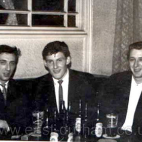 Left to right, Arthur Light, Derek Steele and Jack Wilkinson, probably in the Dray Cart c1959.
Photograph from Jack Wilkinson