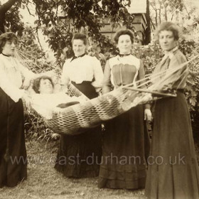 Group of Seaham women c1900, probably the Fair family or relations of same.