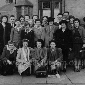 Mill Bank Co-op staff, late 1940s. No names except possibly Frank Foster front left.