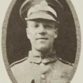 L (Lummy) HUNTER. Butcher, died c1950, p/graph from St John's Roll of Hon WW1