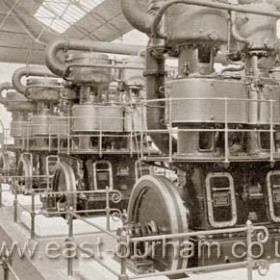 Steam driven air compressors, Horden Power Station 1929.
Picture from Bob Williams of Blackhall.