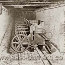 Cars for riding men, underground, Horden 1929.
Picture from Bob Williams of Blackhall.