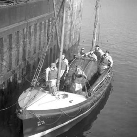 Seaham Lifeboat "Howard D" 
On Nov 28th 1962 just 11 days after the George Elmy overturned with the loss of 9 lives the Howard D arrived at Seaham. 
She was a a single engined, 35'6", Liverpool class boat which had been built in 1937 for the St Helier Lifeboat Station.
She served at Seaham until Feb 13th 1963 without being called out on service.