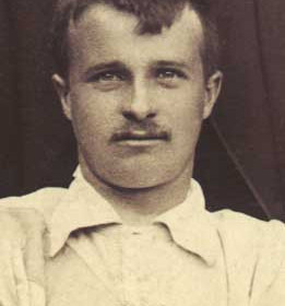 T MAVIN, player with Seaham Villa AFC. Photograph 1899