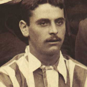 W MILLER, player with Seaham Villa AFC. Photograph 1899