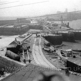 North Dock at right foreground, South Dock behind, Date ?