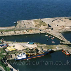 North Dock at centre, Slope above right, South Dock in foreground c2004.Photograph by Robert Hunter www.northeastenglandfromtheair.co.uk