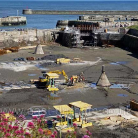 Work on the North Dock Marina in August 2008.Photographer Brian Angus