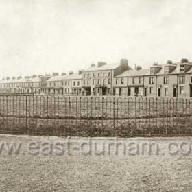 Terrace Green with new fence and Londonderry Offices with new extensions (1909) in 1912.To view this photograph in greater detail see North Terrace panorama on navigation bar.