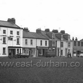 The Lord Seaham in North Tce in the late 1960's at left. Prossers Opening at very left. Starting with Thomas Prosser in 1834 this pub had 15 owners by 1938.There was a brewery and stabling behind in Back North Tce.The Lord Seaham had large stables to the rear and the Pilot Coach ran from here to Sunderland and South Sheilds as early as 1834From 1846 a magistrates court was held in the Lord Seaham, the magistrate was the Rev Angus Bethune.Roman Catholics, without a church in these early years held their services here. Permission for first Rc church to be built was granted in in 1869.Infirmary at extreme right