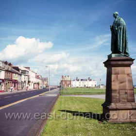 North Terrace in 1987. The statue to the 6th Marquess ( 1852 - 1915 ) was erected in 1922.Photograph by Brian Angus