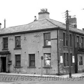 The junction of Rutherford buildings and North Tce in the 1960's. Demolished shortly after this photograph was taken and used until recently as an unofficial car park, it is now a pleasant area with seating and a new clock. The doorway at left was the entrance to offices used by Lady Londonderry, often working late into the night, she had living quarters here so that she did not have to make the trek back to the Hall.