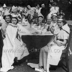 Coronation celebrations, 1953. Street party Stavordale St, Dawdon