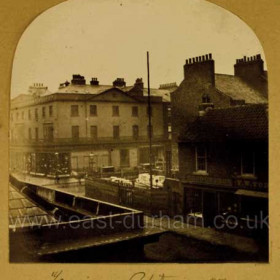 Construction of Grimshaw's Tea rooms in High Street West in 1872.
Shops in right foreground, Cogdon & Son and what looks like TW Todd.
Photograph from the Fanny Pickard Collection
All photographs in the section from Norman Kirtlan