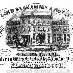 Advertisement for the Lord Seaham c1850. A poor draughtsman has the scale of the building completely wrong, The next picture shows the same engraving with the scale corrected.