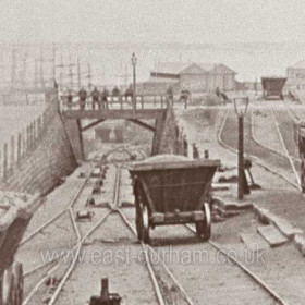Detail from RY005A, showing underpass to dock newly opened in 1870.