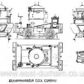 Plan of Dock Company 'Coffee Pot' No.16. Built by Head Wrightson in 1870 this was the first vertical boiler engine to come to Seaham, it is shown brand new in the 1870 photograph of the incline at the dock top. (RY 005)