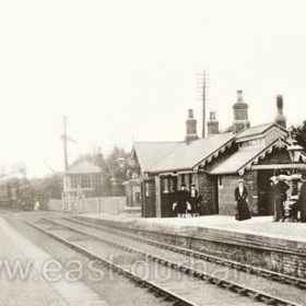 Northbound train coming into Seaham Colliery Station in the 1890s.
