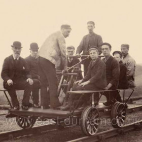 Londonderry Railway 1894. Hand car? Railway hand cart?