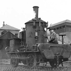 Loco 16 on Dock top, coal store behind