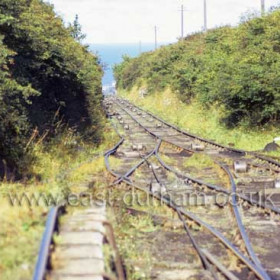 The South Hetton Railway (1833) at the Hesledon Bankhead, looking E from NZ 415 470,          
September 1972        Photograph and caption, Stafford Linsley