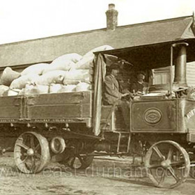 NER steam wagon built by Seaham Harbour Engineworks c1906. Photographed at Easingwold Station