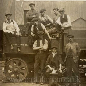 Staff at Seaham Wagonworks 
Front Right, Alfred Ernest Kirby. 
Photograph from William Kirby