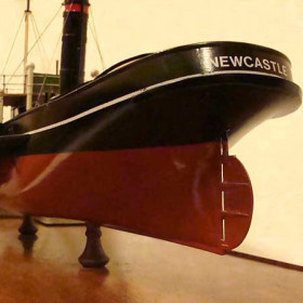 MODEL OF "RELIANT", THE LAST STEAM PADDLE TUG.
Built by Bassett Lowke model maker Lawrence George Ward.        
THIS IS A MUSEUM QUALITY MODEL IN PERFECT CONDITION.
This model is on sale on eBay by pnc-shop, item No 380086286994