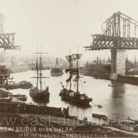 Building Queen Alexandra Bridge at Southwick, bridge completed 1909