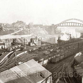 Bridges and coal drops on the Wear, probably 1930s.