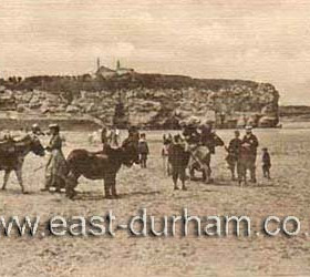 Donkeys on Roker Sands in 1905.