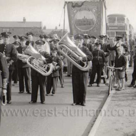 Seaham Colliery banner, Durham Gala 1956