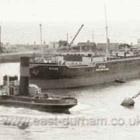 Eppleton Hall, at Seaham from 1964 until 1967, 50 years old when she arrived, she was built on the Tyne in 1914. Now in San Francisco Maritime museum.