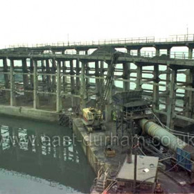 Waste recycling plant at southern end of South Dock in 1980