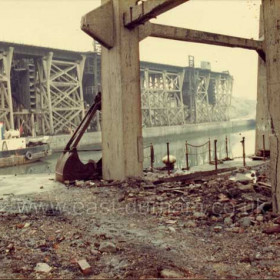 South Dock concrete coal staiths c1979