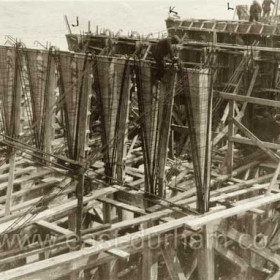 20th May 1925On "H" the web shutters are being aligned at the top on one side first with a riband at the top.On "J" they can be seen set by a riband on each side.Photograph from Warren Philips