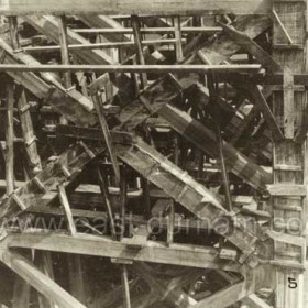 15th May 1925
Typical view of the shutters for a frame of braces.
Note the batten bolted across the centre to prevent spreading.
Photograph from Warren Philips