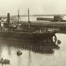 South Dock with new lifeboat-house behind (built 1908).