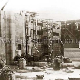 Dock entrance under construction during building of new South Dock on 27th July 1904.