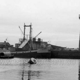 South wall of South Dock, road transport gravity loading spout.
Photograph from Eddie Haggan