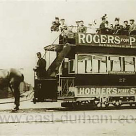 Sunderland Corporation horse drawn tram probably c1890.
Photograph and caption, Malcolm Fraser