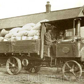 SHEW steam wagon owned by NER. Same model as shown in previous photograph, possibly same vehicle.