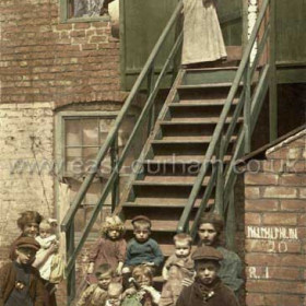 House in Irish Back Street, (Back South Railway Street) c 1925, see location in STREETS/CENTRAL AREA INDEX, number 46 at centre/bottom of photograph.